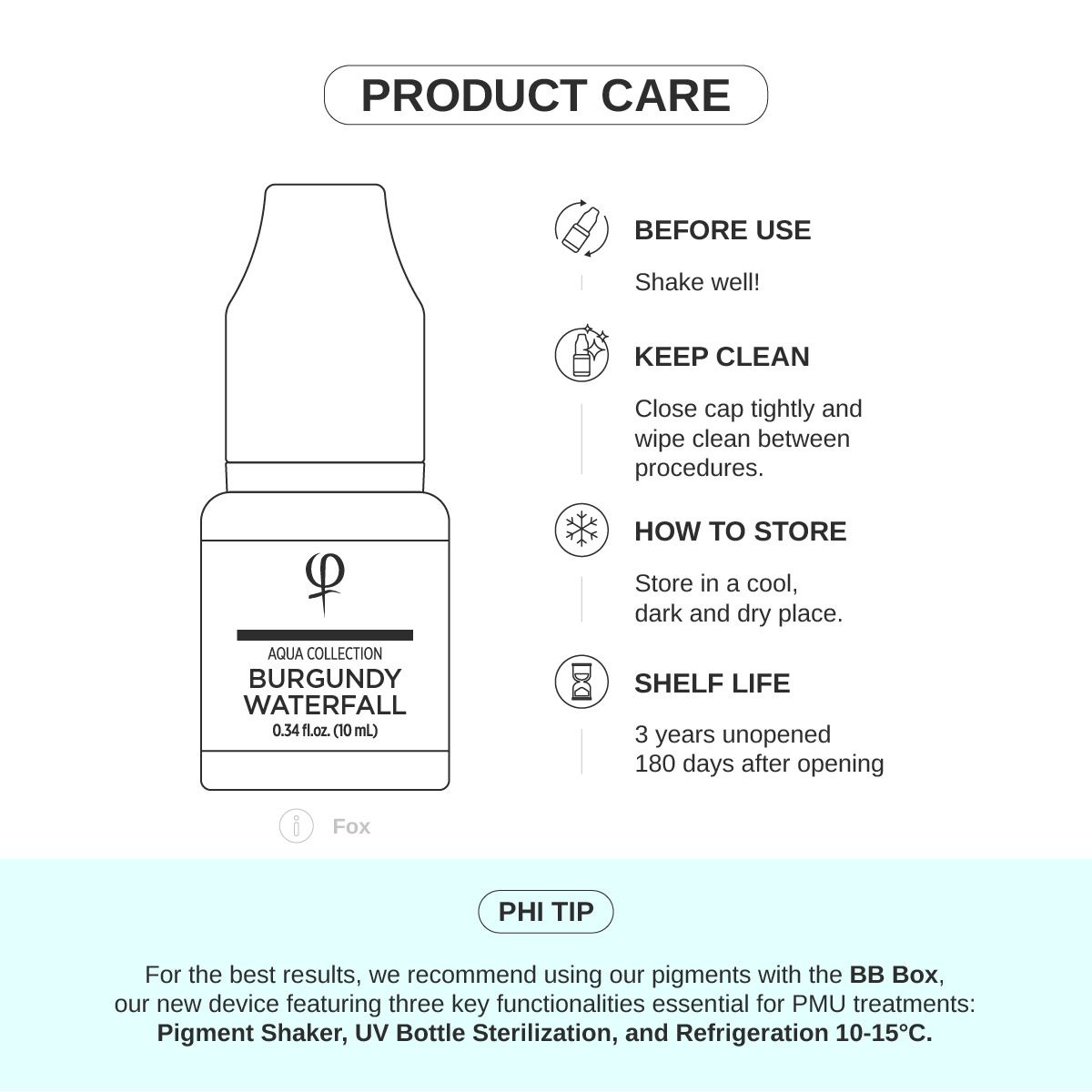 رنگ تاتو بورگاندی واتر فال